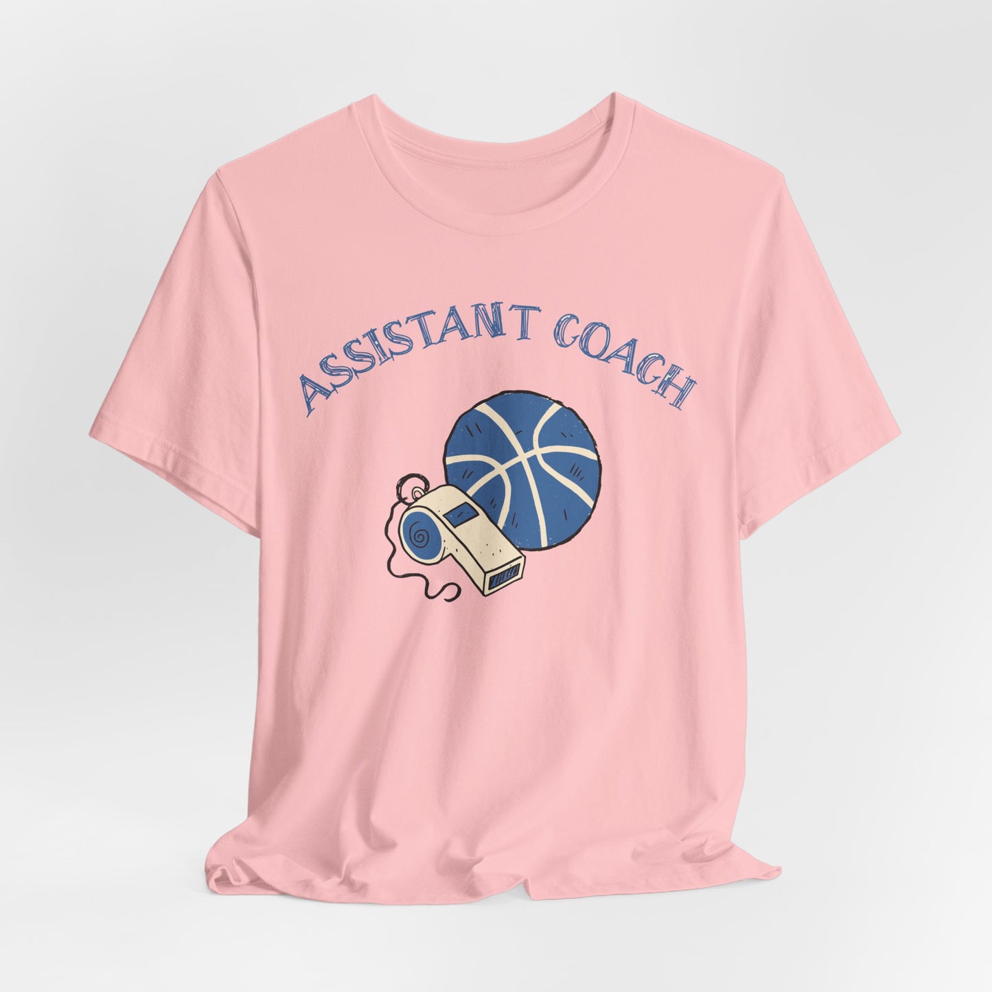 Assistant Coach Basketball T-Shirt | Whistle & Ball Tee | Perfect Coach Gift