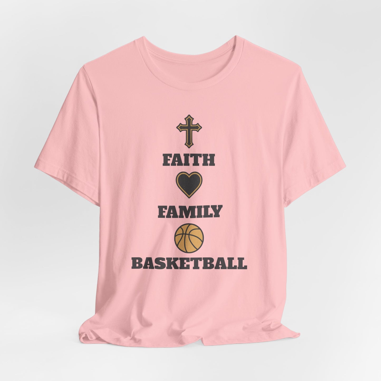 Faith Family Basketball T-Shirt | Inspirations-Hooper Tee | Geschenk für Spieler