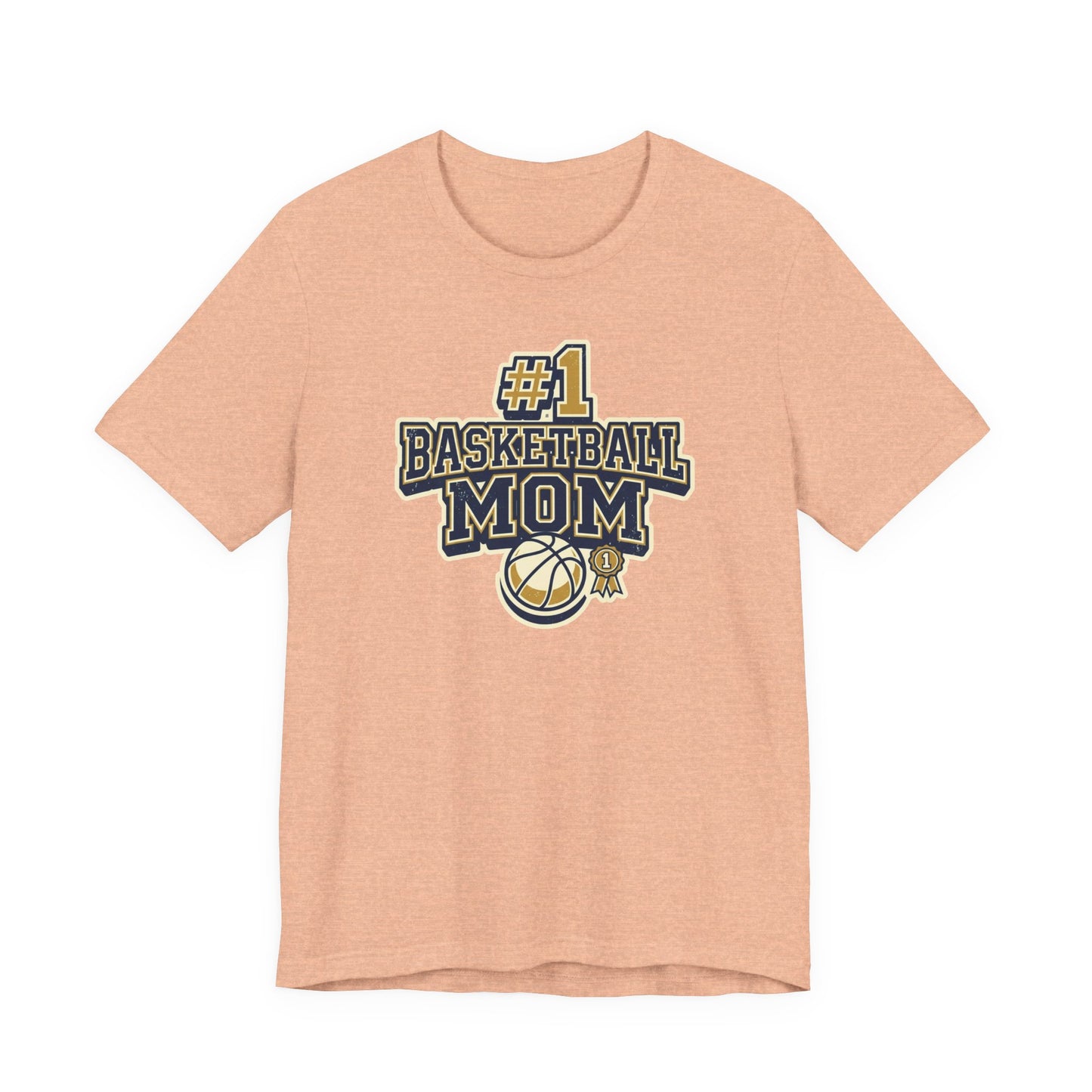 #1 Basketball Mom T-Shirt | Navy & Gold Award Grafik | Perfektes Geschenk