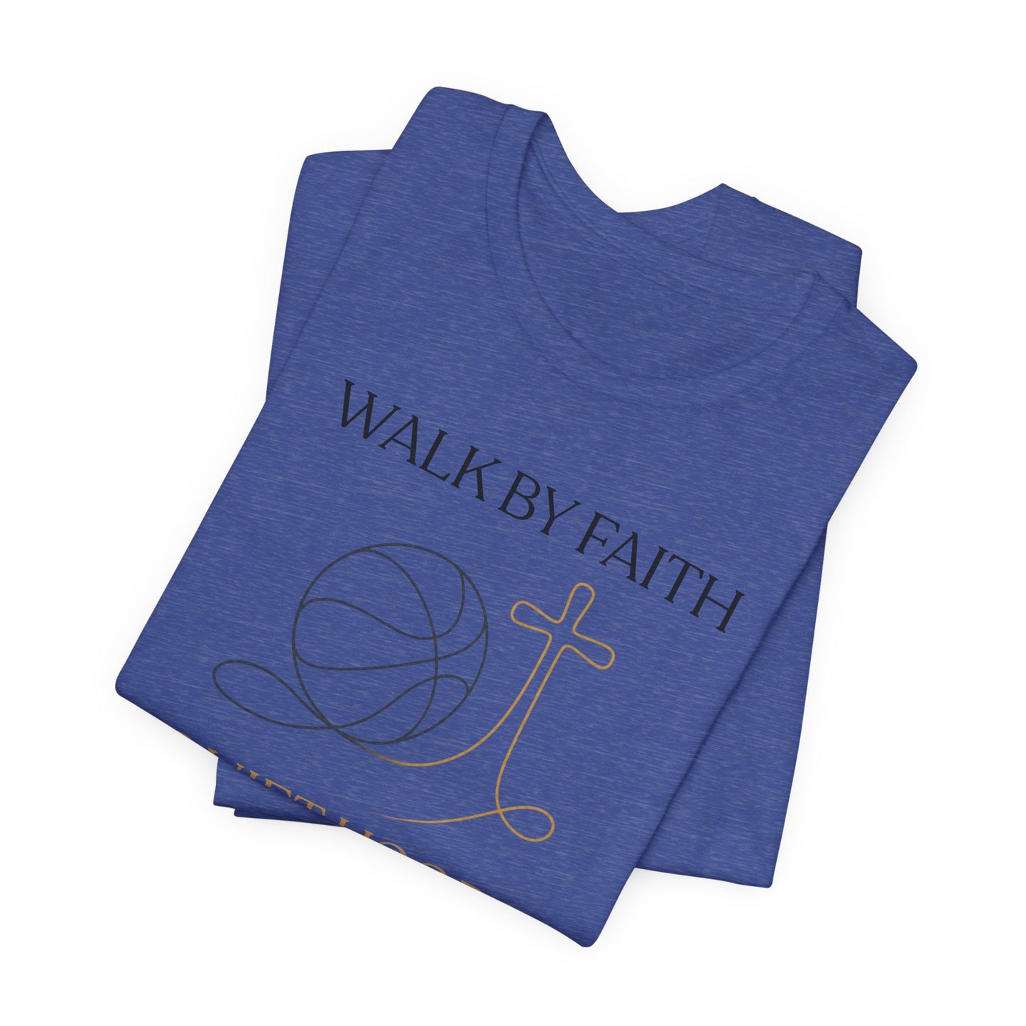 Walk by Faith Quiet Hoops Basketball T-Shirt | Spiritual Tee | Perfect Gift for Hoopers