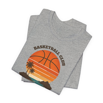 Retro Basketball Club Sunset T-Shirt | Vintage Hoops Tee | Perfect Gift