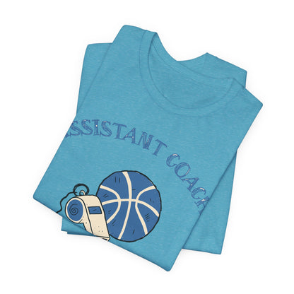 Assistant Coach Basketball T-Shirt | Whistle & Ball Tee | Perfect Coach Gift