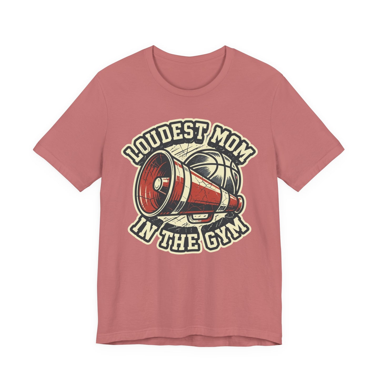 Loudest Mom in the Gym Basketball T-Shirt | Megaphon Tee | Perfektes Geschenk