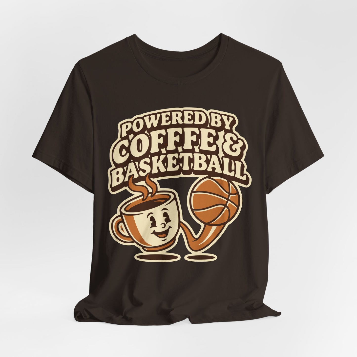 Powered by Coffee & Basketball T-Shirt | Witziger Hooper Tee | Perfektes Geschenk