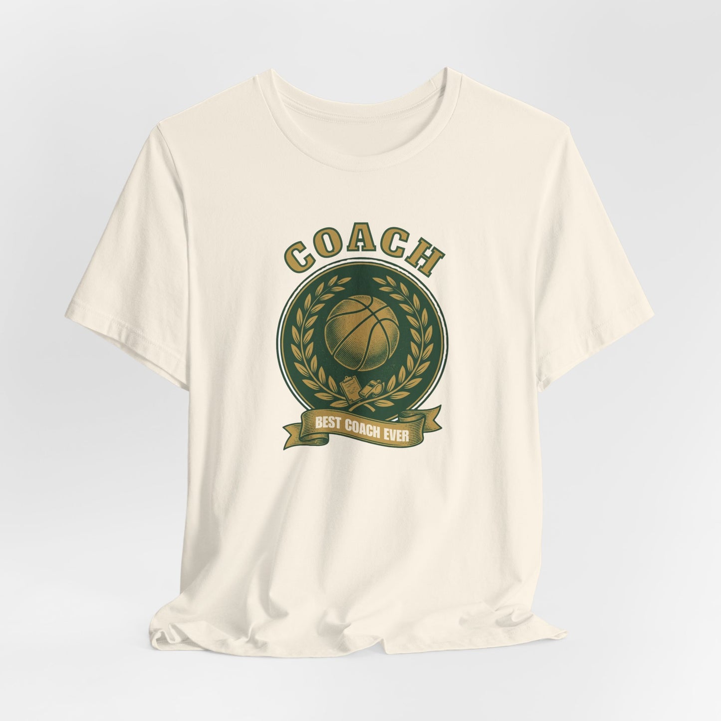 Best Coach Ever Basketball T-Shirt | Coach Crest Tee | Perfect Gift for Coaches