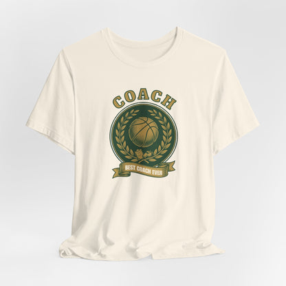 Best Coach Ever Basketball T-Shirt | Coach Crest Tee | Perfect Gift for Coaches