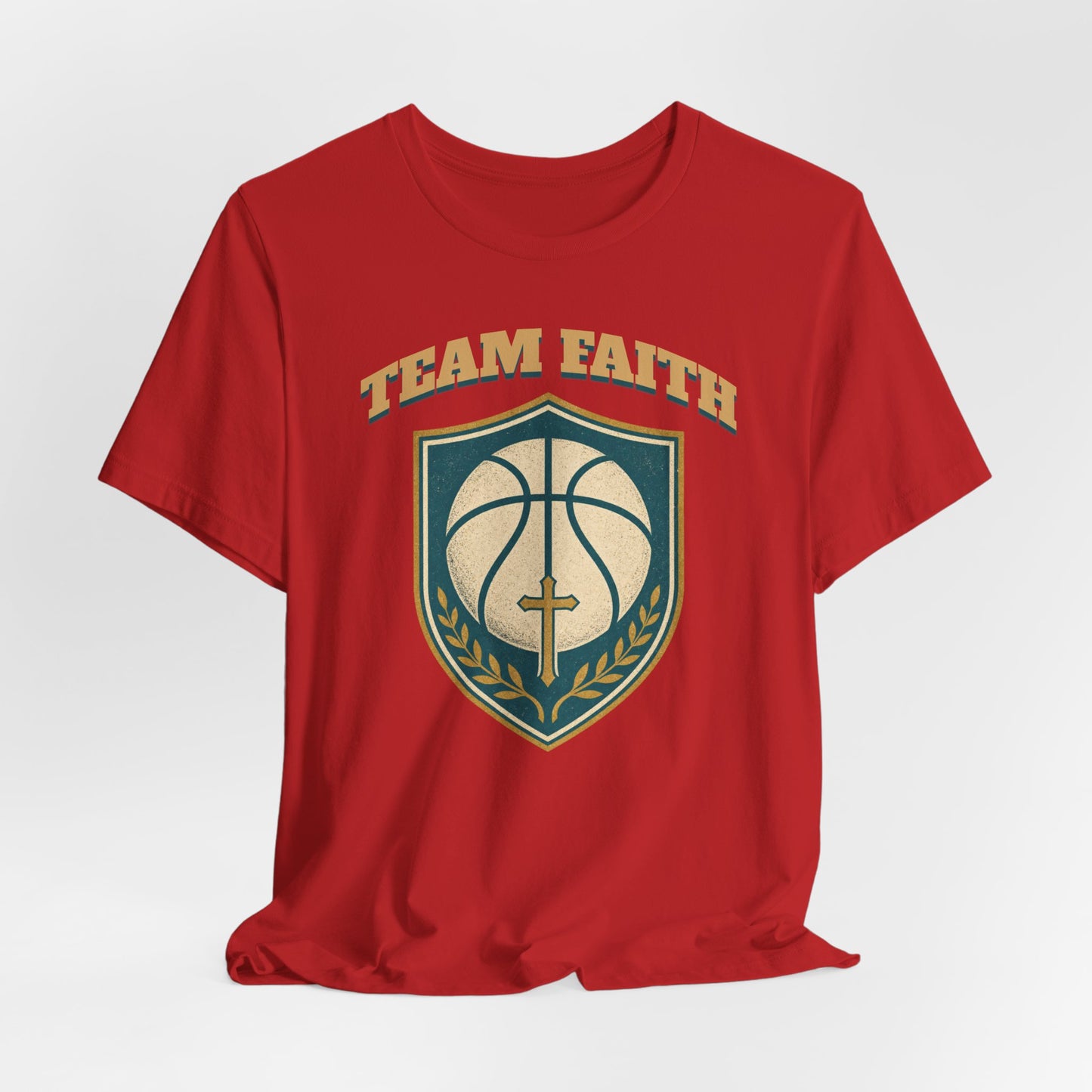 Team Faith Basketball T-Shirt | Cross & Hoops Tee | Spiritual Hoopers Gift