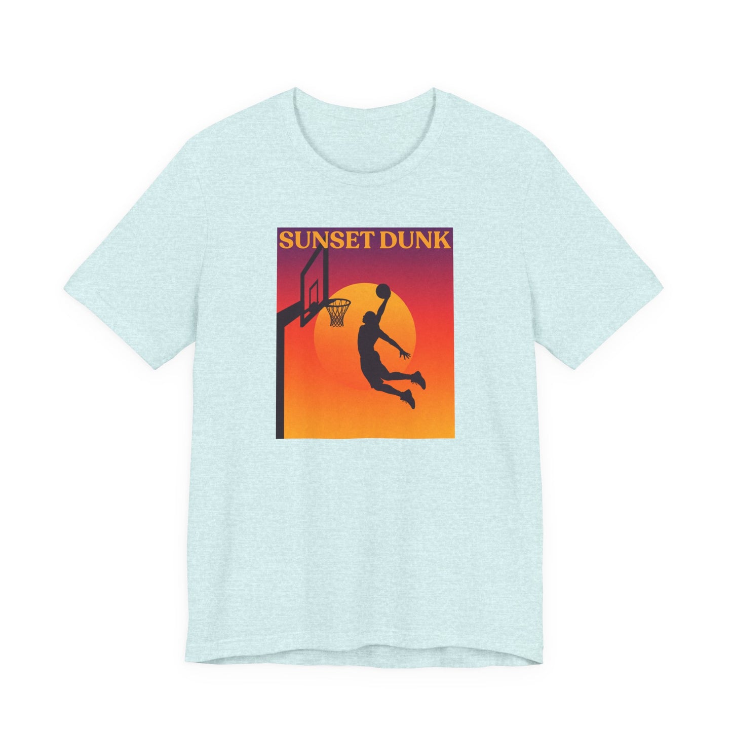Sunset Dunk Basketball T-Shirt | Retro Silhouette Tee | Geschenk für Hooper