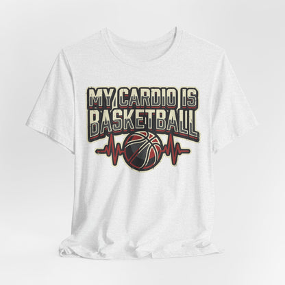 My Cardio is Basketball Heartbeat T-Shirt | Funny Hooper Tee | Gift for Players
