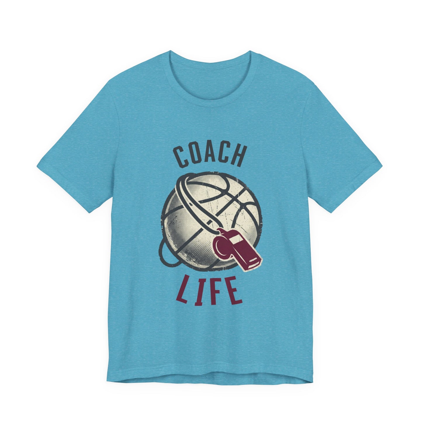 Coach Life Basketball T-Shirt | Whistle & Ball Tee | Perfect Gift for Coaches