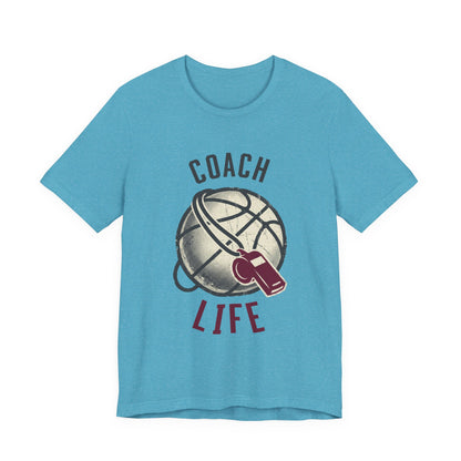 Coach Life Basketball T-Shirt | Whistle & Ball Tee | Perfect Gift for Coaches