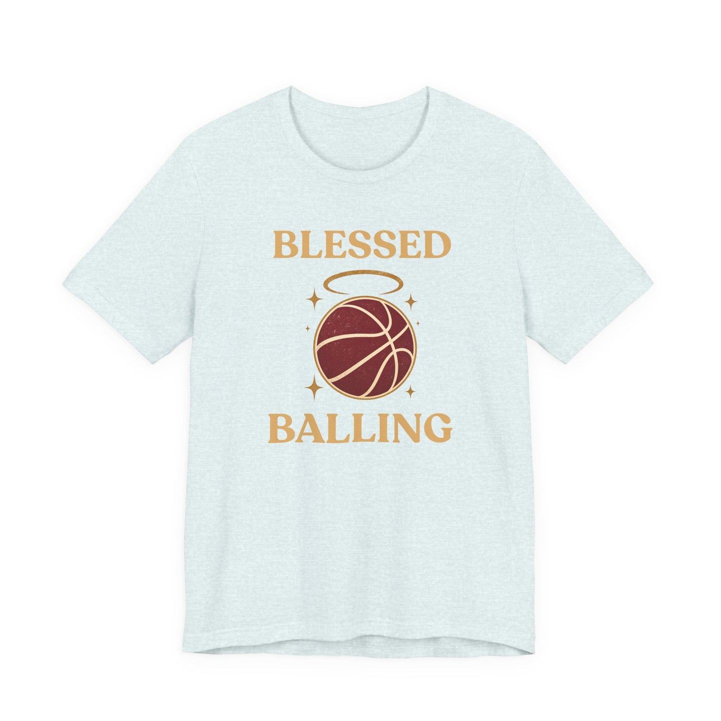 Blessed and Balling Basketball T-Shirt | Faith Halo Tee | Perfect Gift for Hoopers