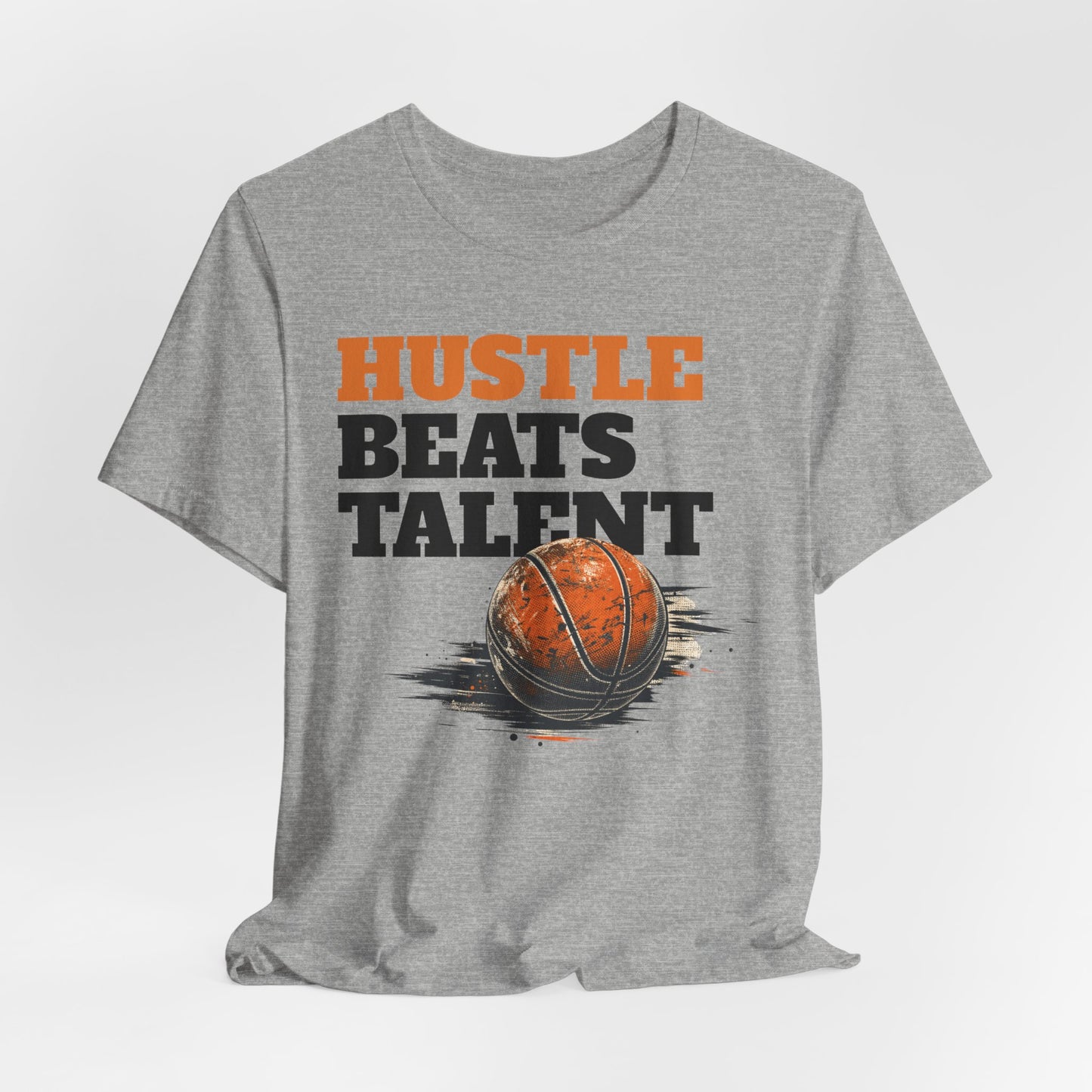 Hustle Beats Talent Basketball T-Shirt | Motivational Hooper Tee | Perfect Gift for Ballers