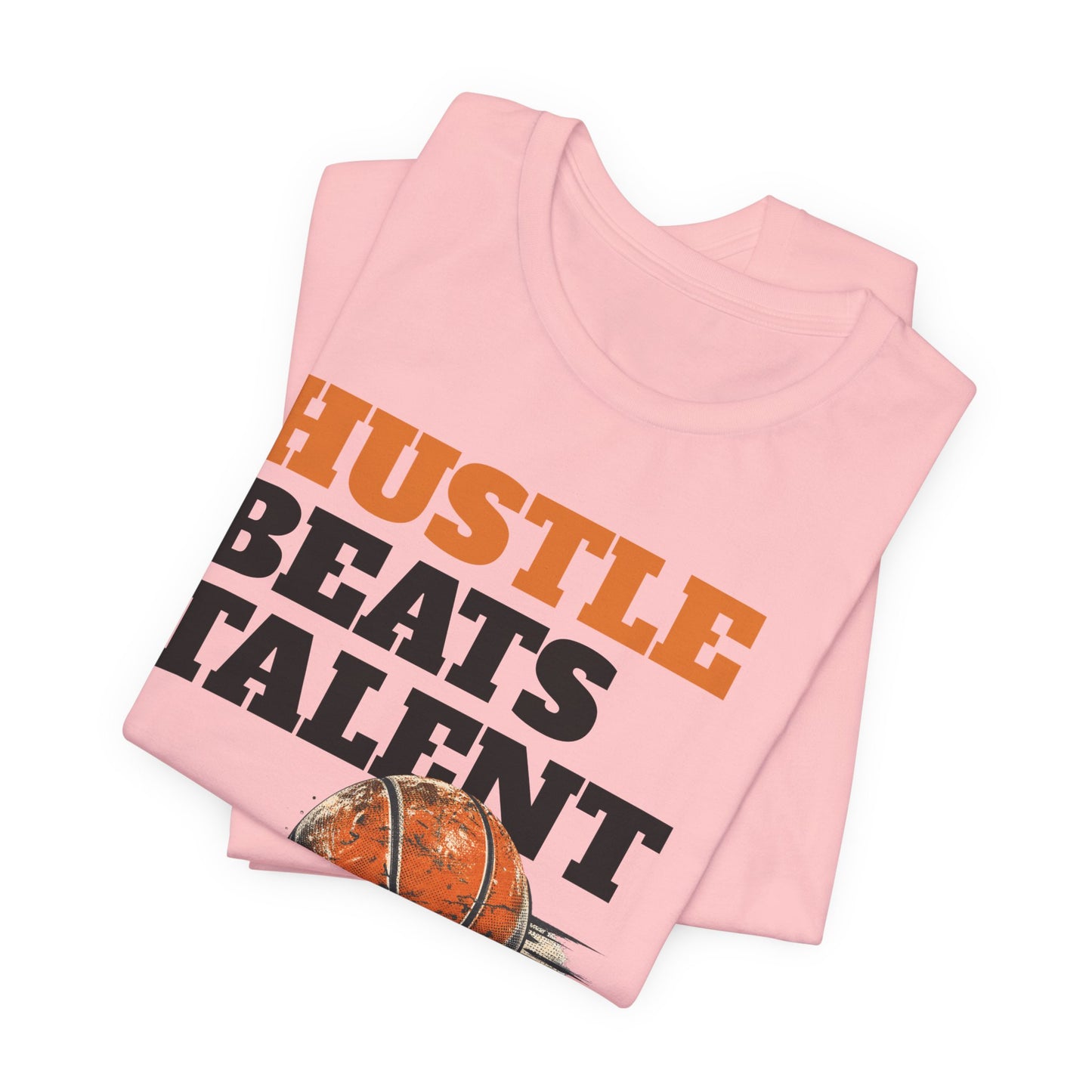 Hustle Beats Talent Basketball T-Shirt | Motivational Hooper Tee | Perfect Gift for Ballers