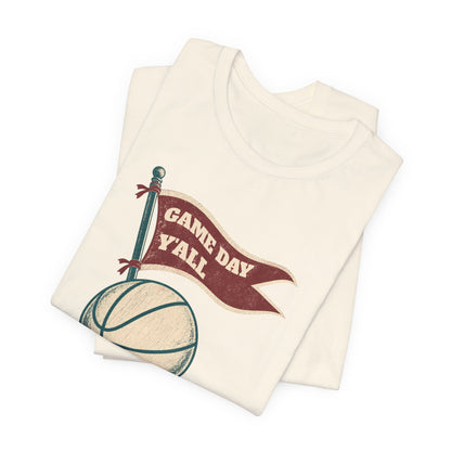 Game Day Y'all Basketball T-Shirt | Vintage Flag Tee | Perfect Gift for Hoopers