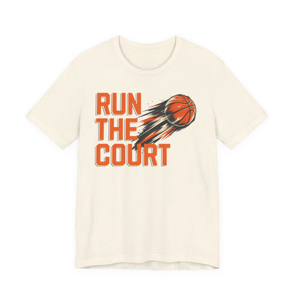 Run The Court Basketball T-Shirt | Motion Hooper Tee | Perfect Gift for Players