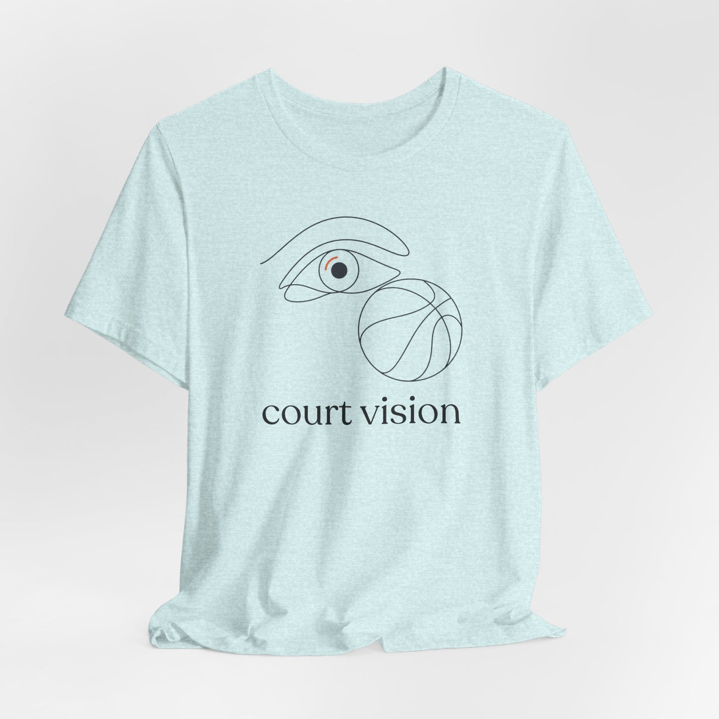 Court Vision Basketball T-Shirt | Minimalist Hooper Tee | Perfect Gift for Players