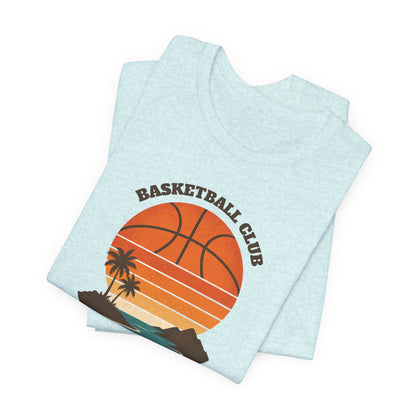 Retro Basketball Club Sunset T-Shirt | Vintage Hoops Tee | Perfect Gift