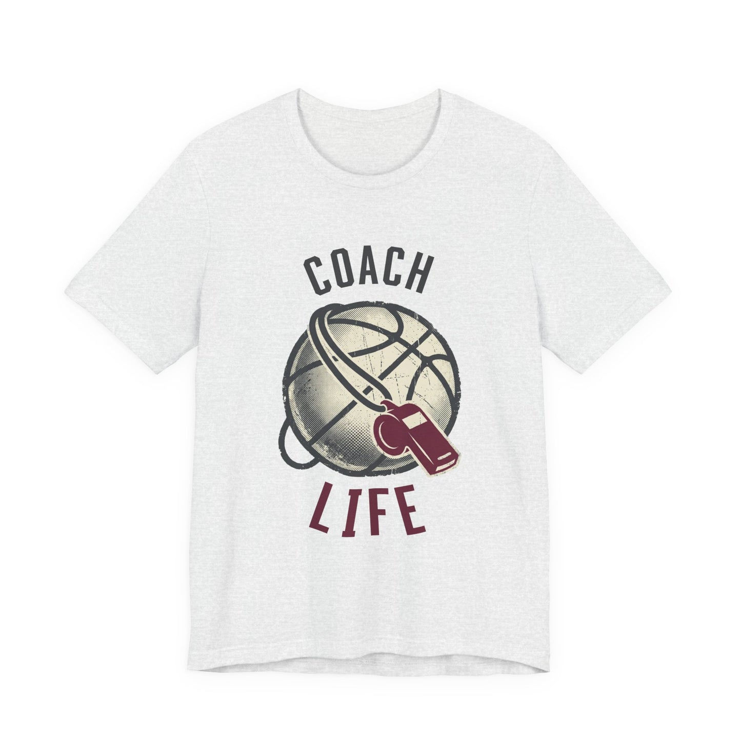 Coach Life Basketball T-Shirt | Whistle & Ball Tee | Perfect Gift for Coaches