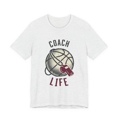 Coach Life Basketball T-Shirt | Whistle & Ball Tee | Perfect Gift for Coaches