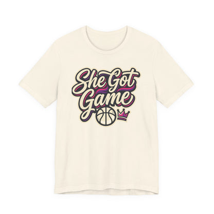 She Got Game Basketball T-Shirt | Women's Hoops Tee | Perfect Gift for Female Players