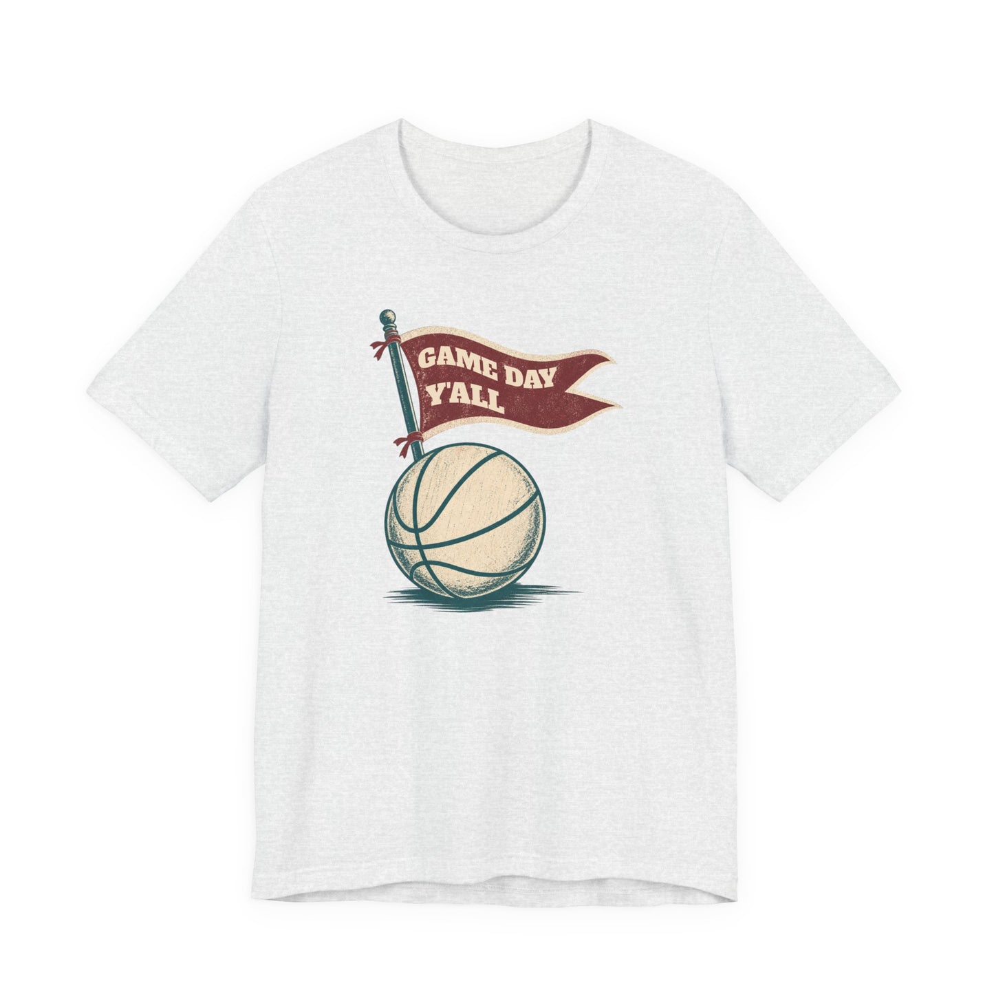 Game Day Y'all Basketball T-Shirt | Vintage Flag Tee | Perfect Gift for Hoopers