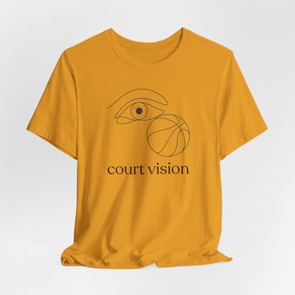 Court Vision Basketball T-Shirt | Minimalist Hooper Tee | Perfect Gift for Players