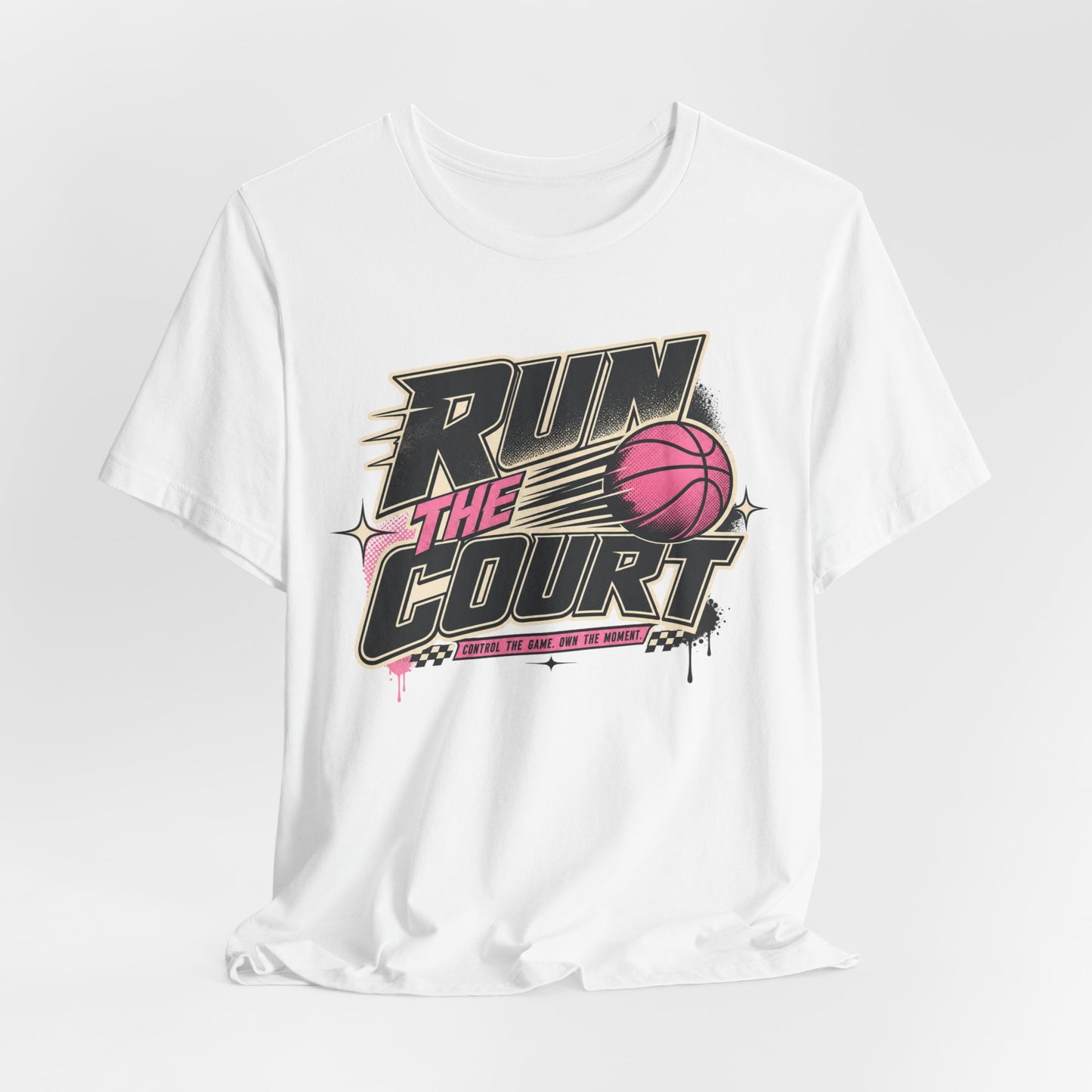 Run The Court Basketball T-Shirt | Women's Hooper Tee | Perfect Gift for Female Players