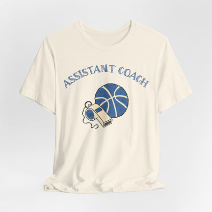 Assistant Coach Basketball T-Shirt | Whistle & Ball Tee | Perfect Coach Gift