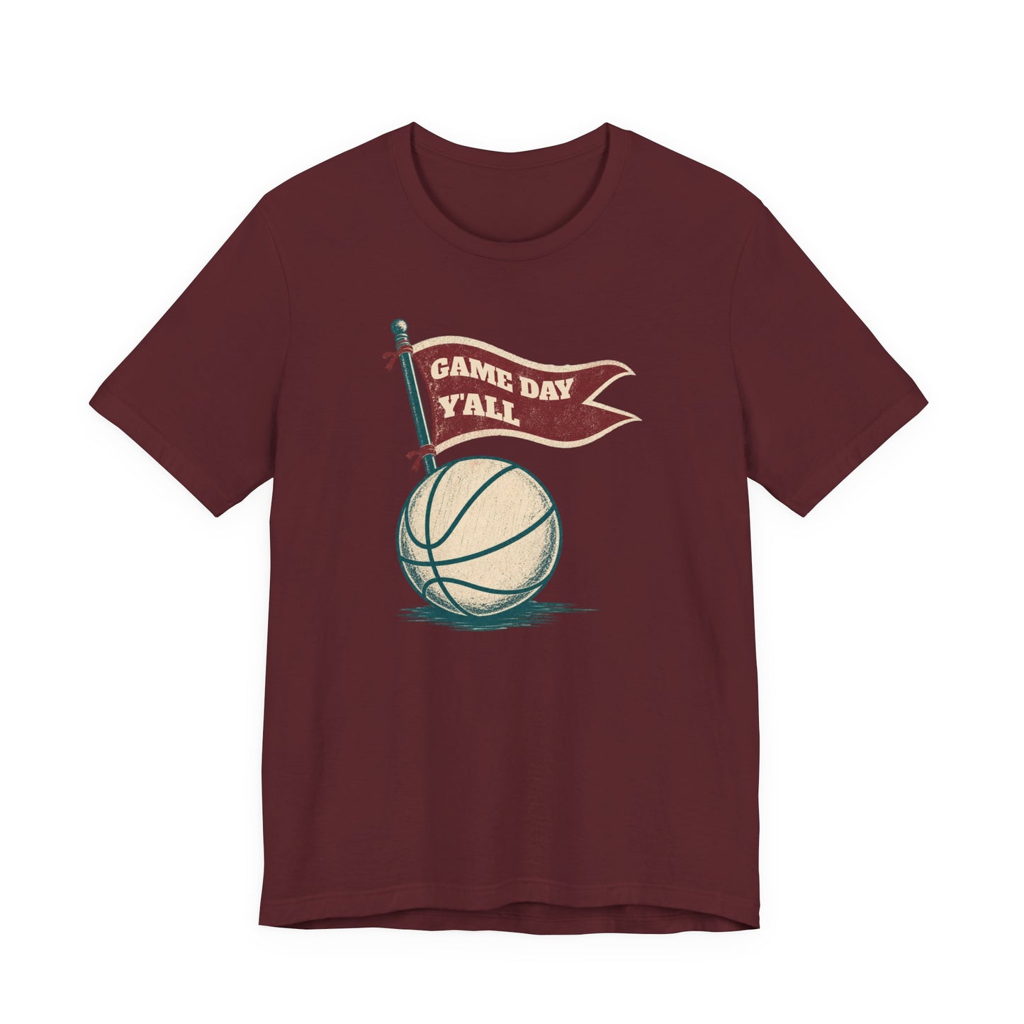 Game Day Y'all Basketball T-Shirt | Vintage Flag Tee | Perfect Gift for Hoopers