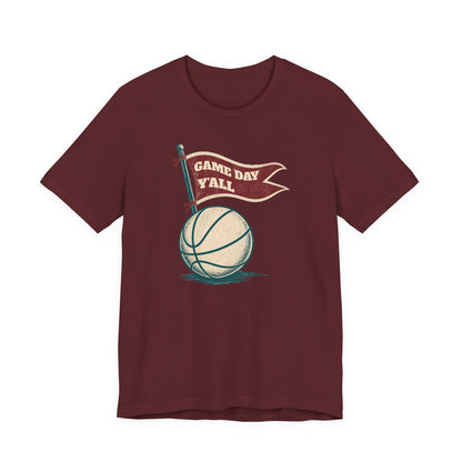 Game Day Y'all Basketball T-Shirt | Vintage Flag Tee | Perfect Gift for Hoopers