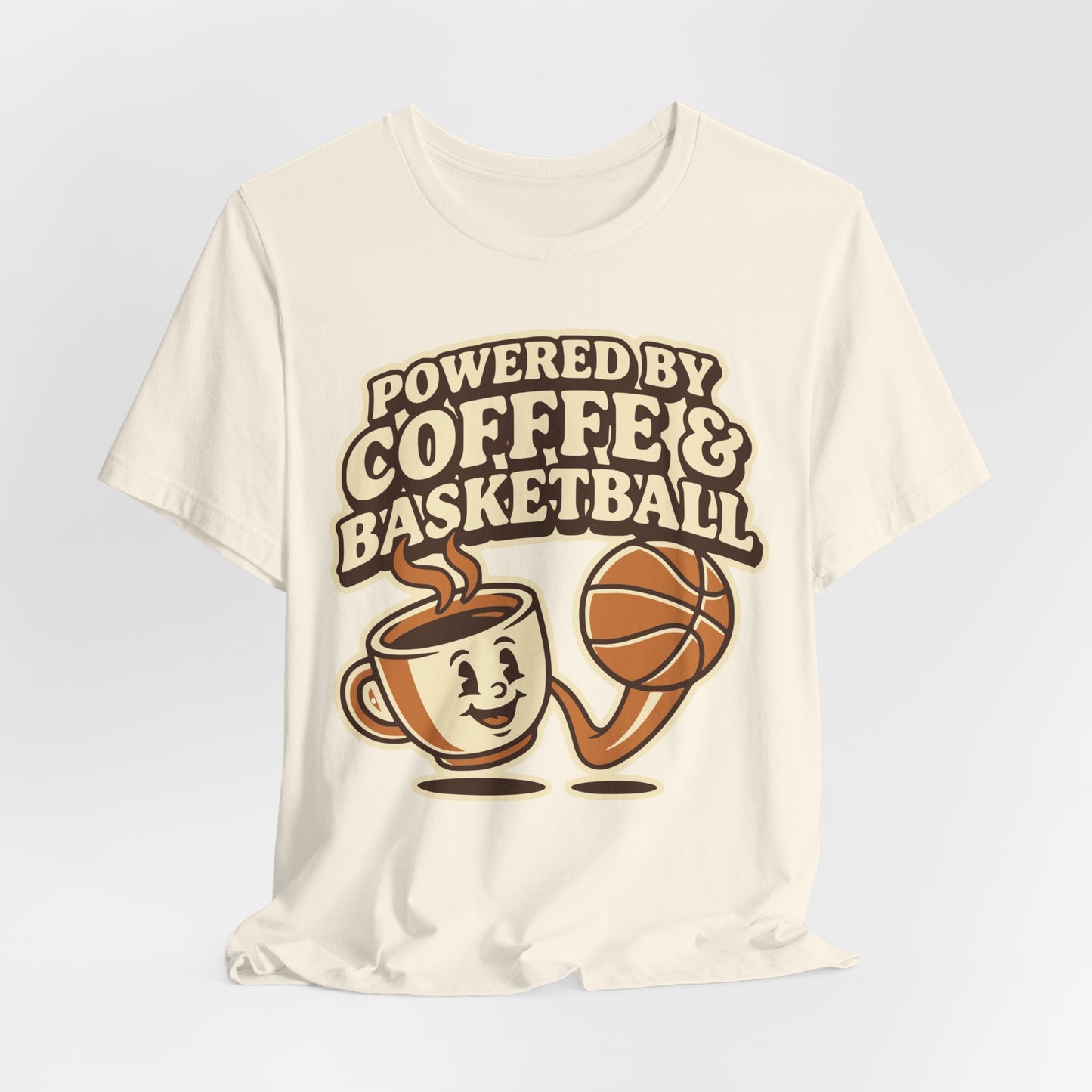 Powered by Coffee & Basketball T-Shirt | Witziger Hooper Tee | Perfektes Geschenk