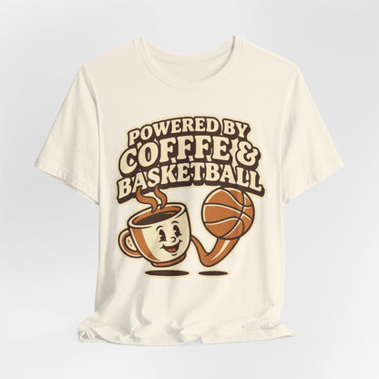 Powered by Coffee & Basketball T-Shirt | Funny Hooper Tee | Perfect Gift