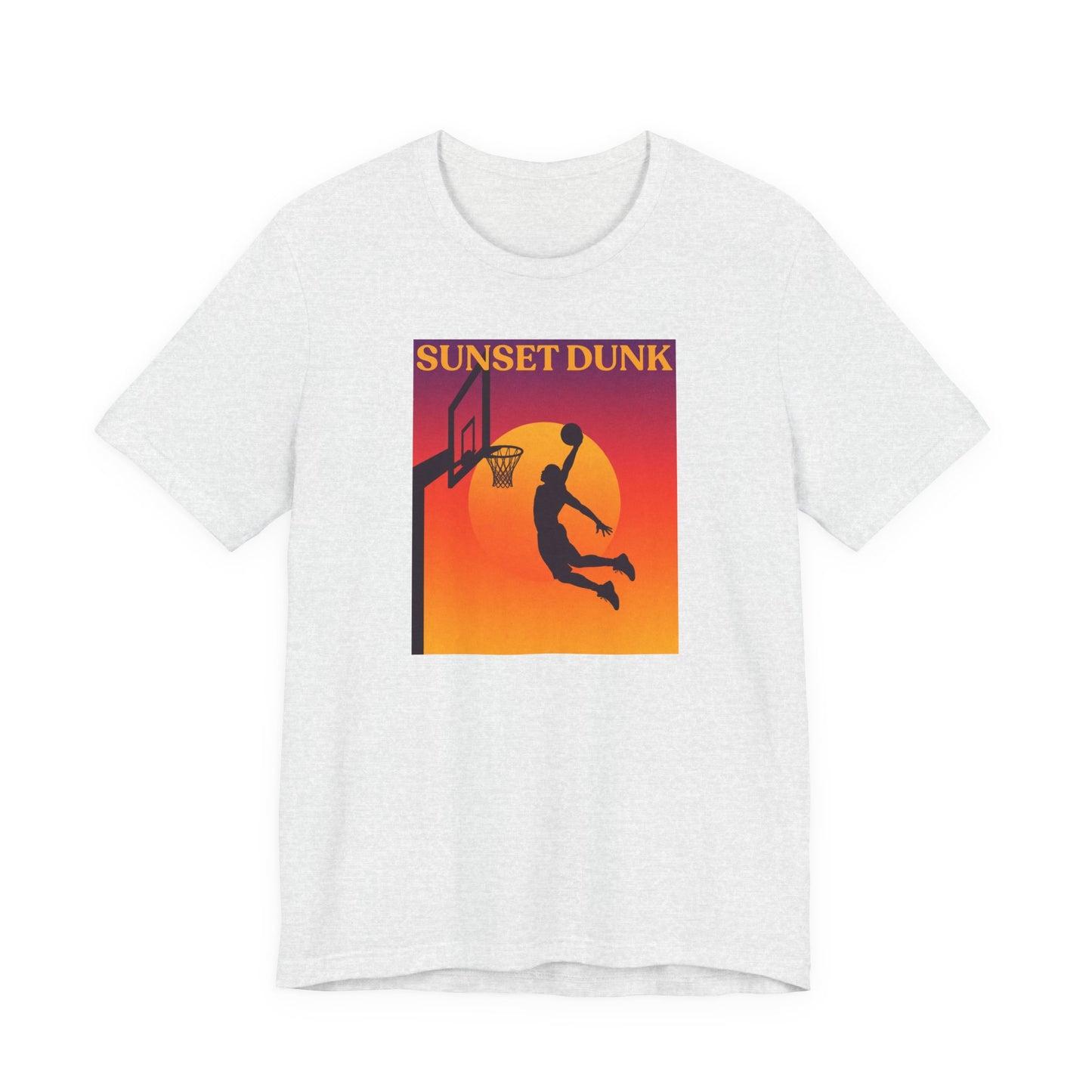 Sunset Dunk Basketball T-Shirt | Retro Silhouette Tee | Geschenk für Hooper