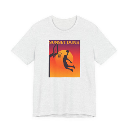 Sunset Dunk Basketball T-Shirt | Retro Silhouette Tee | Perfect Gift for Hoopers