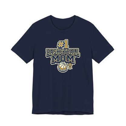 #1 Basketball Mom Tee | Navy & Gold Award Graphic | Perfect Gift for Hooper Parents