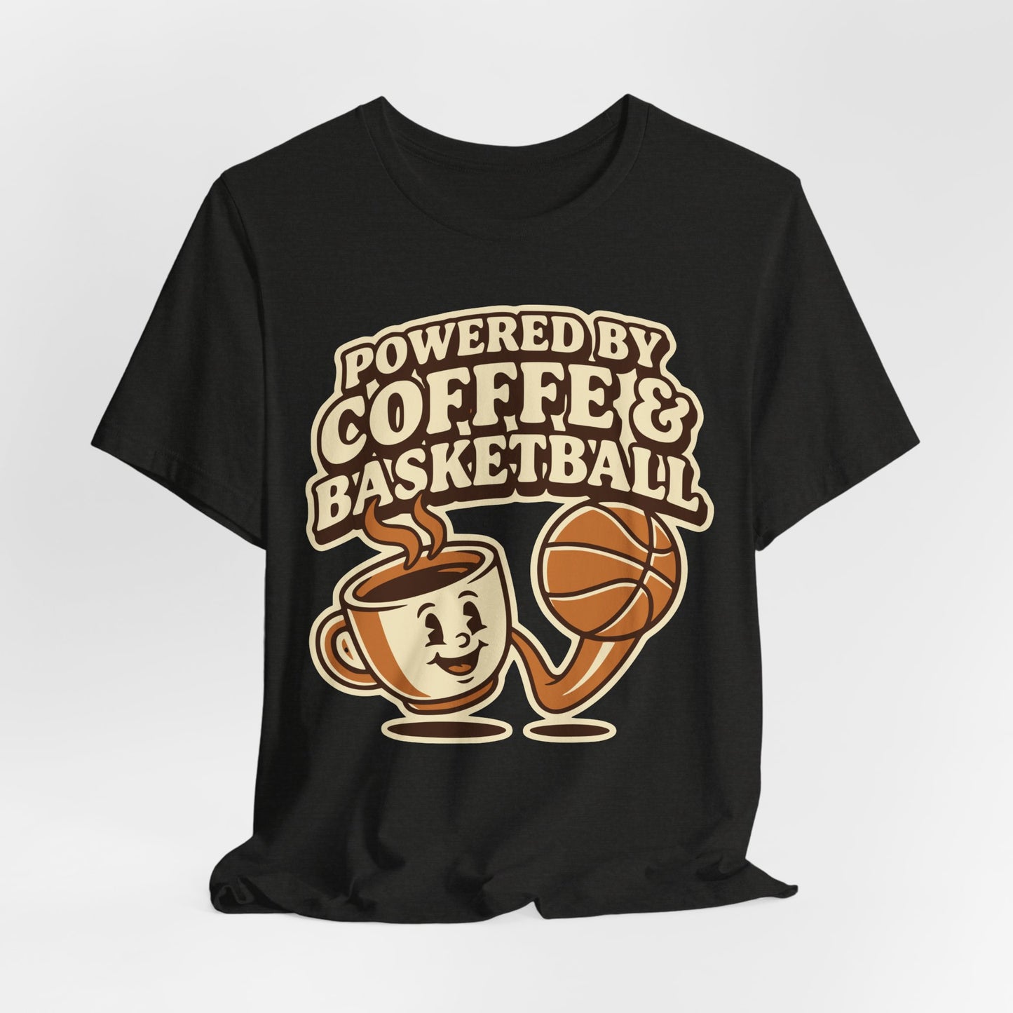 Powered by Coffee & Basketball T-Shirt | Witziger Hooper Tee | Perfektes Geschenk