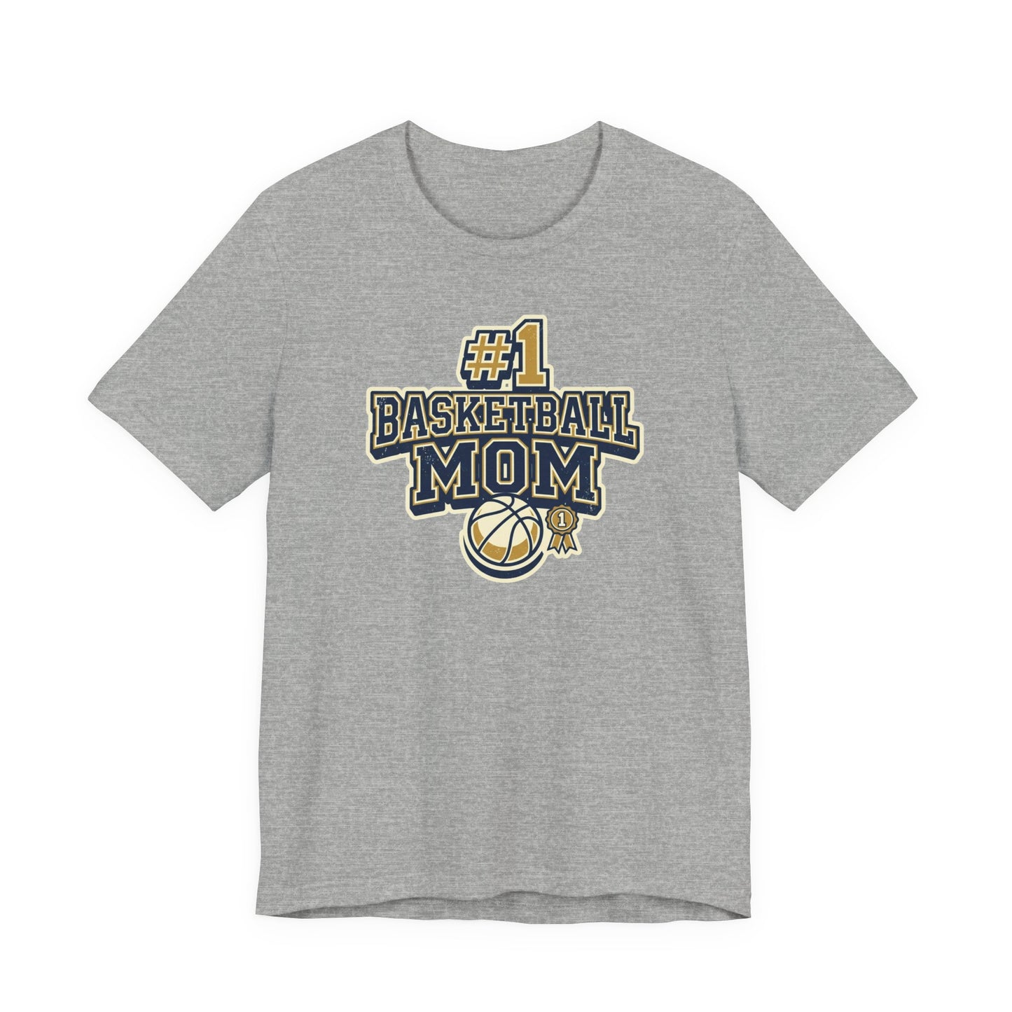#1 Basketball Mom T-Shirt | Navy & Gold Award Grafik | Perfektes Geschenk