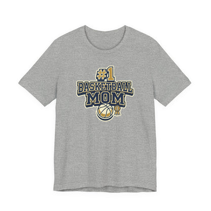 #1 Basketball Mom Tee | Navy & Gold Award Graphic | Perfect Gift for Hooper Parents