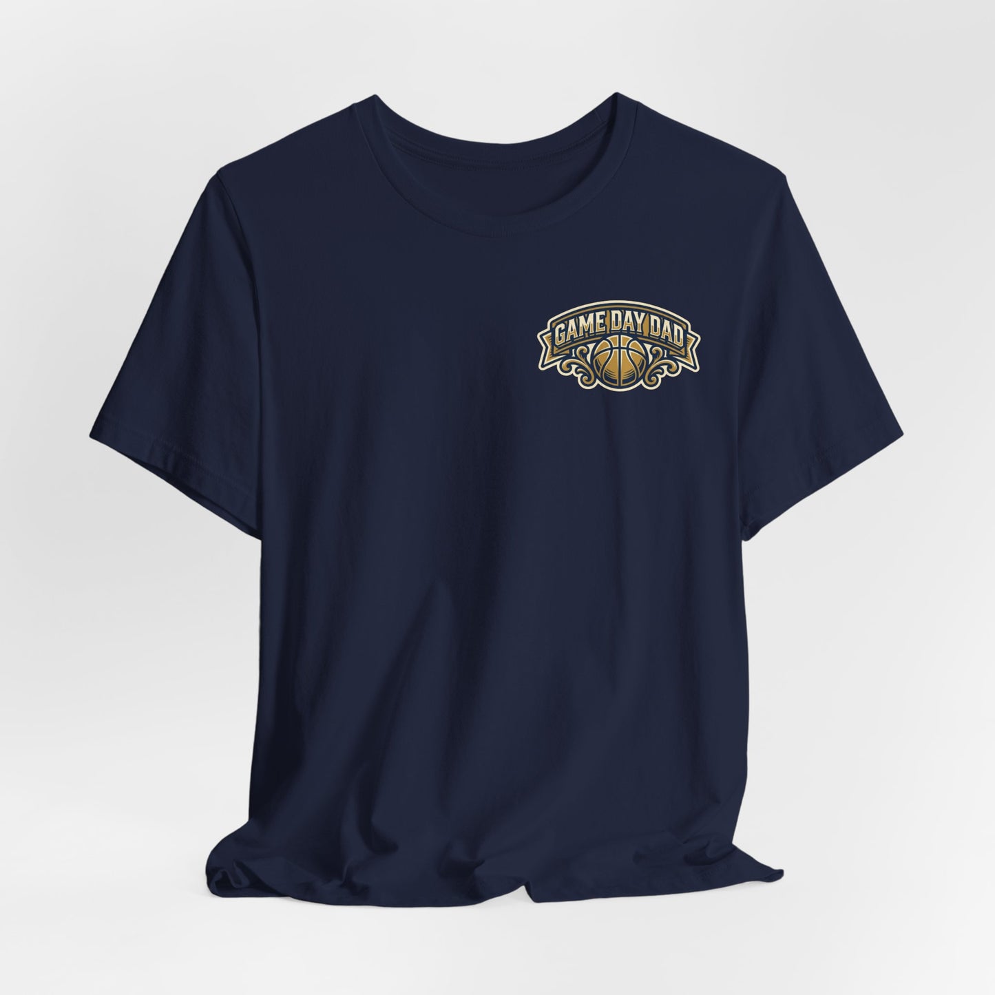 Game Day Dad Basketball T-Shirt | Navy & Gold Hooper Tee | Perfektes Vatertagsgeschenk