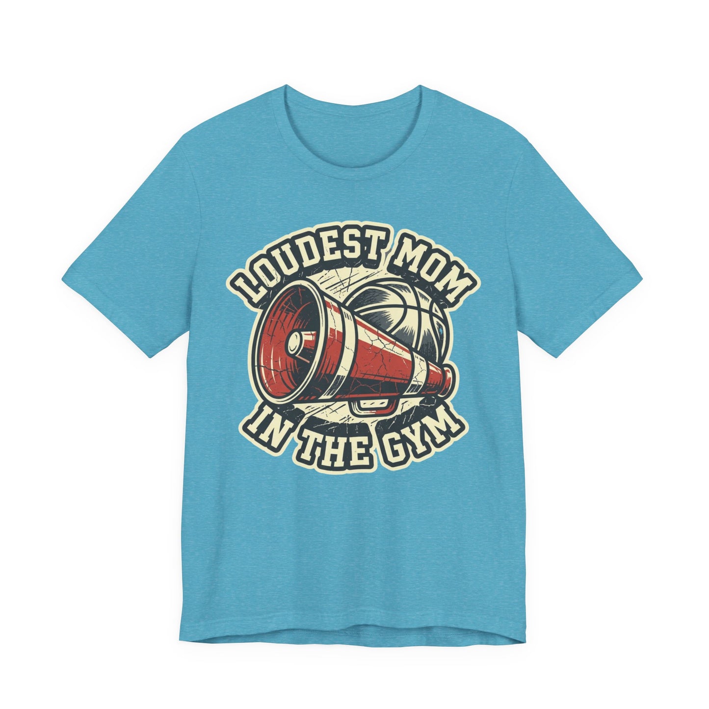 Loudest Mom in the Gym Basketball T-Shirt | Megaphon Tee | Perfektes Geschenk