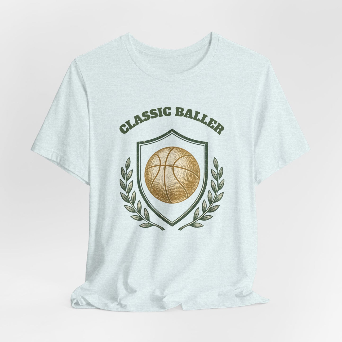 Classic Baller Basketball T-Shirt | Retro Gold Ball Tee | Perfect Gift for Hoopers