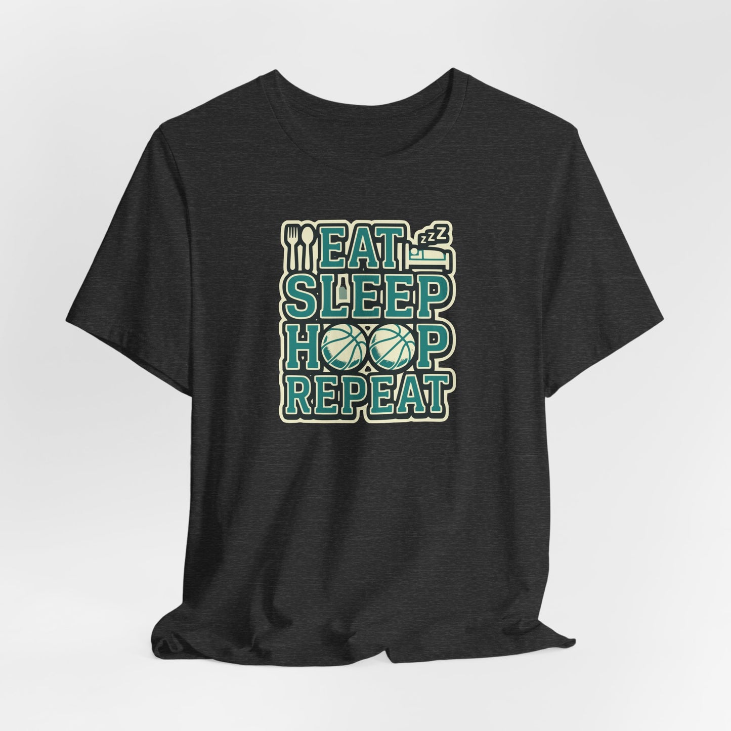 Eat Sleep Hoop Repeat Basketball T-Shirt | Witziger Hooper Tee | Perfektes Geschenk