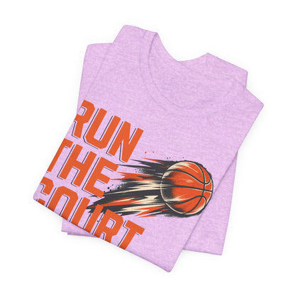 Run The Court Basketball T-Shirt | Motion Hooper Tee | Perfect Gift for Players