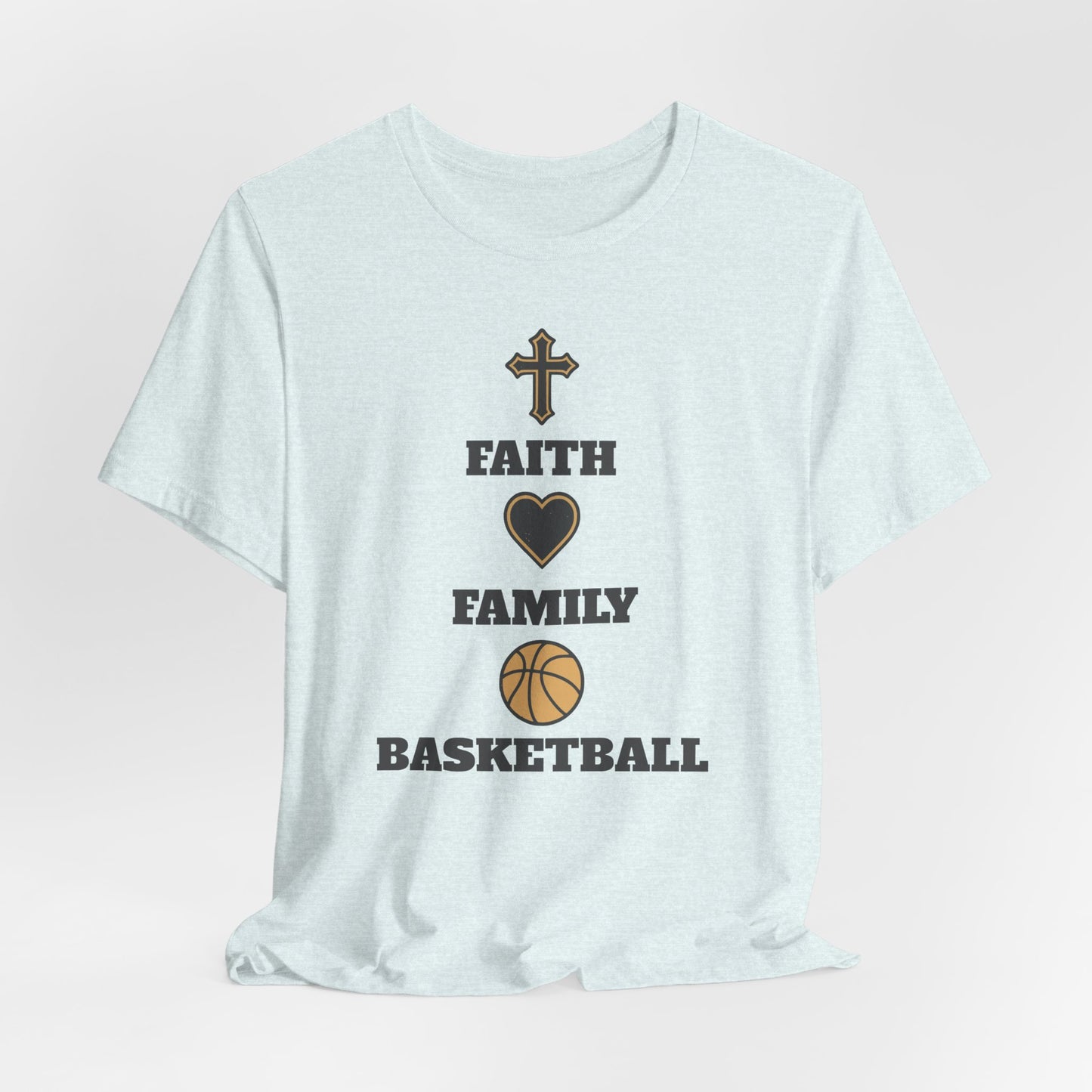 Faith Family Basketball T-Shirt | Inspirations-Hooper Tee | Geschenk für Spieler