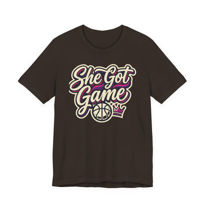 She Got Game Basketball T-Shirt | Women's Hoops Tee | Perfect Gift for Female Players