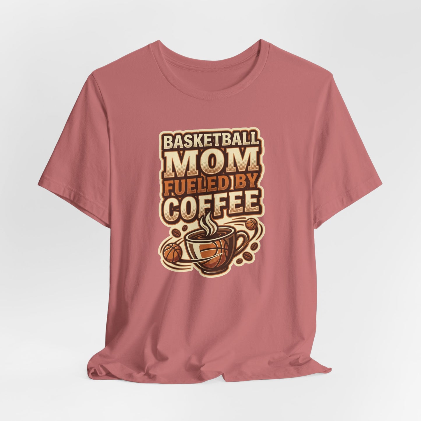 Basketball Mom Fueled by Coffee T-Shirt | Hooper Mom Tee | Perfektes Geschenk