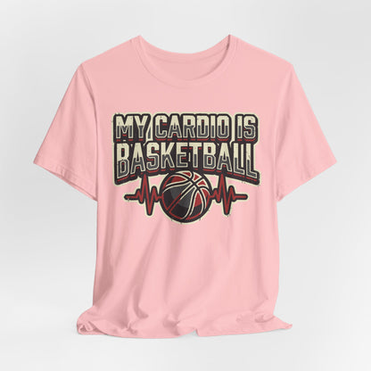 My Cardio is Basketball Heartbeat T-Shirt | Funny Hooper Tee | Gift for Players