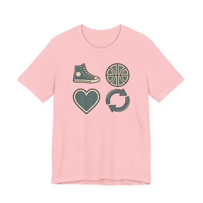 Live Hoop Repeat Basketball T-Shirt | Vintage Hooper Tee | Perfect Gift for Court Players