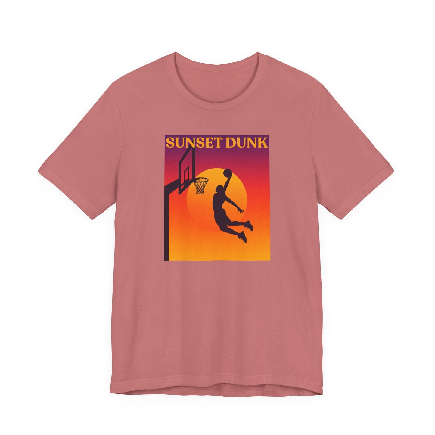 Sunset Dunk Basketball T-Shirt | Retro Silhouette Tee | Geschenk für Hooper